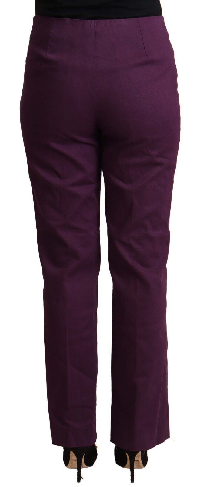 BENCIVENGA Elegant purple tapered high waist trousers