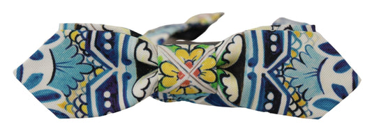 Dolce &amp; Gabbana silk bow tie with majolica print