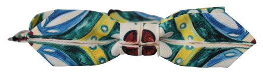 Dolce &amp; Gabbana Elegant silk bow tie with majolica print