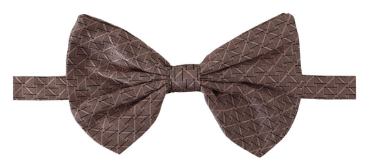 Dolce &amp; Gabbana Elegant Gray Silk Bow Tie - Formality for Men