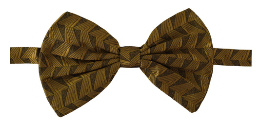 Dolce &amp; Gabbana Elegant silk bow tie in gold