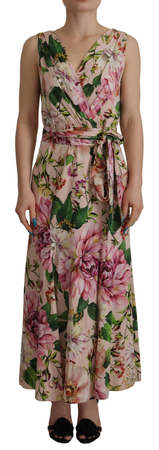 Dolce &amp; Gabbana Elegant floral silk wrap dress