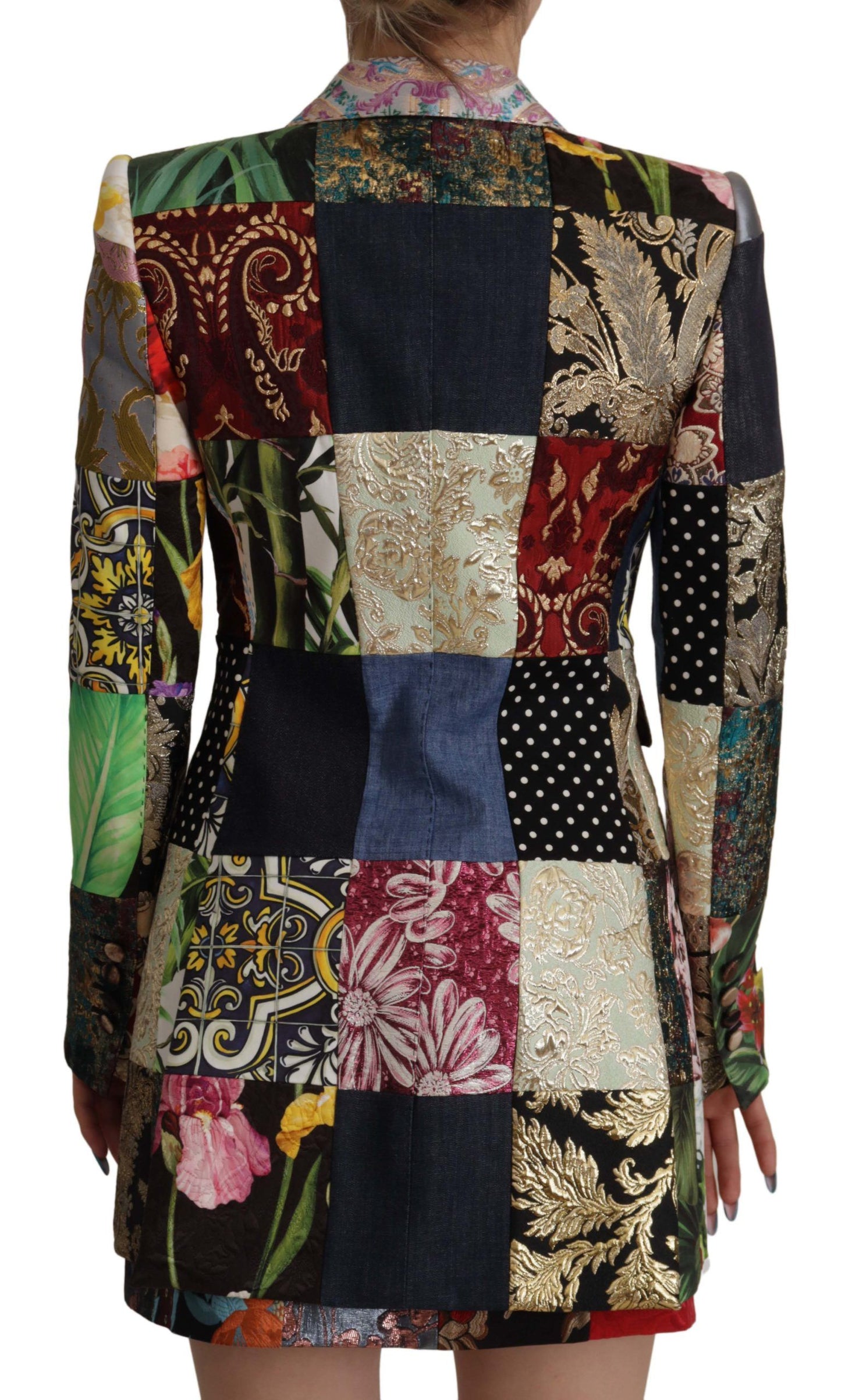 Dolce & Gabbana Elegante Multicolor-Patchwork-Blazerjacke