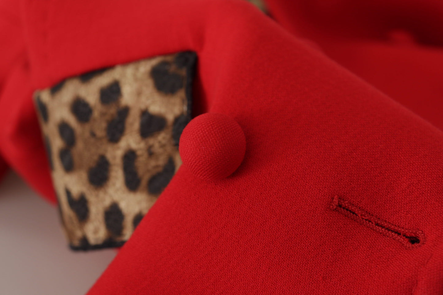 Dolce &amp; Gabbana Elegant red leopard trench coat