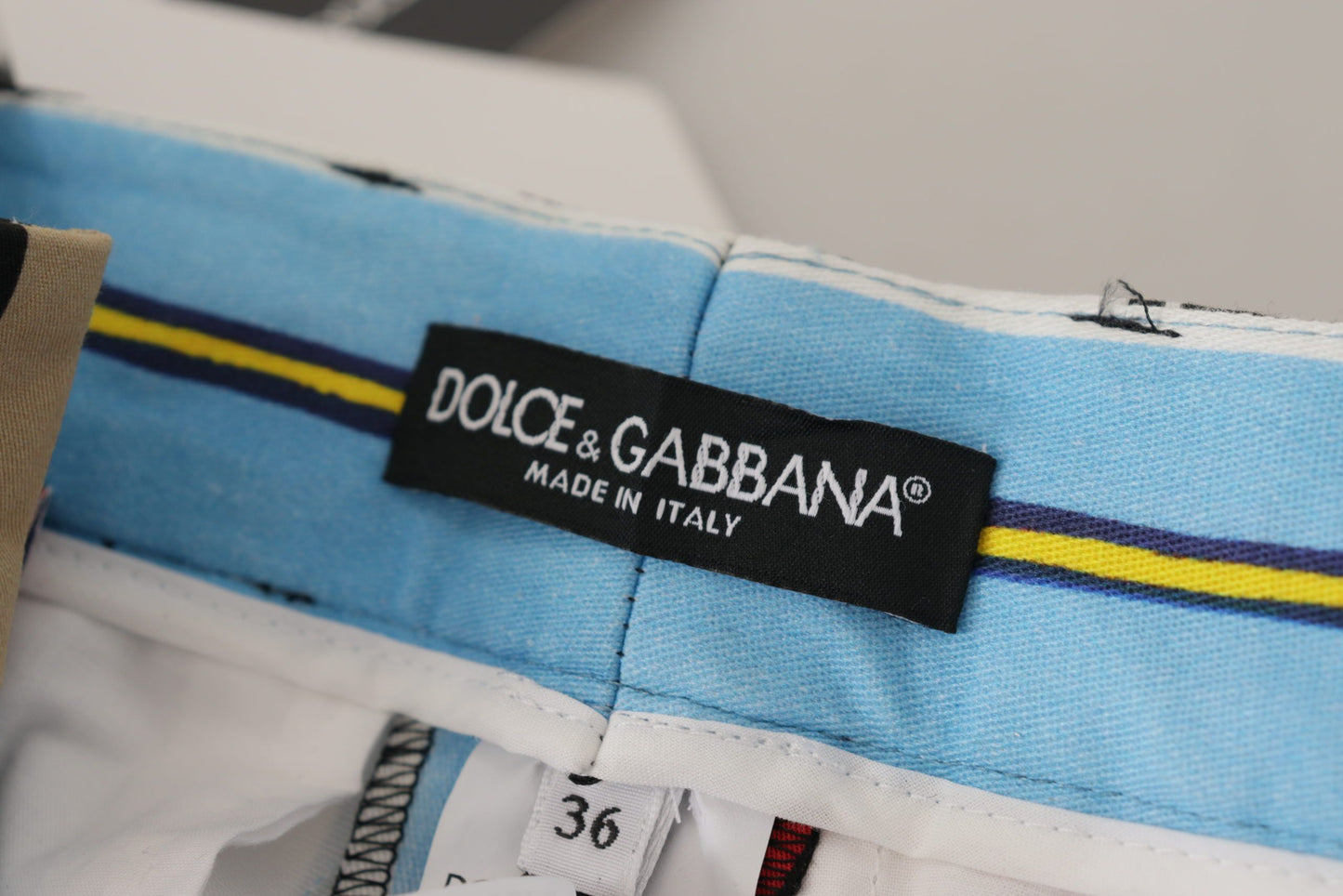 Dolce &amp; Gabbana Elegant striped high-waisted trousers