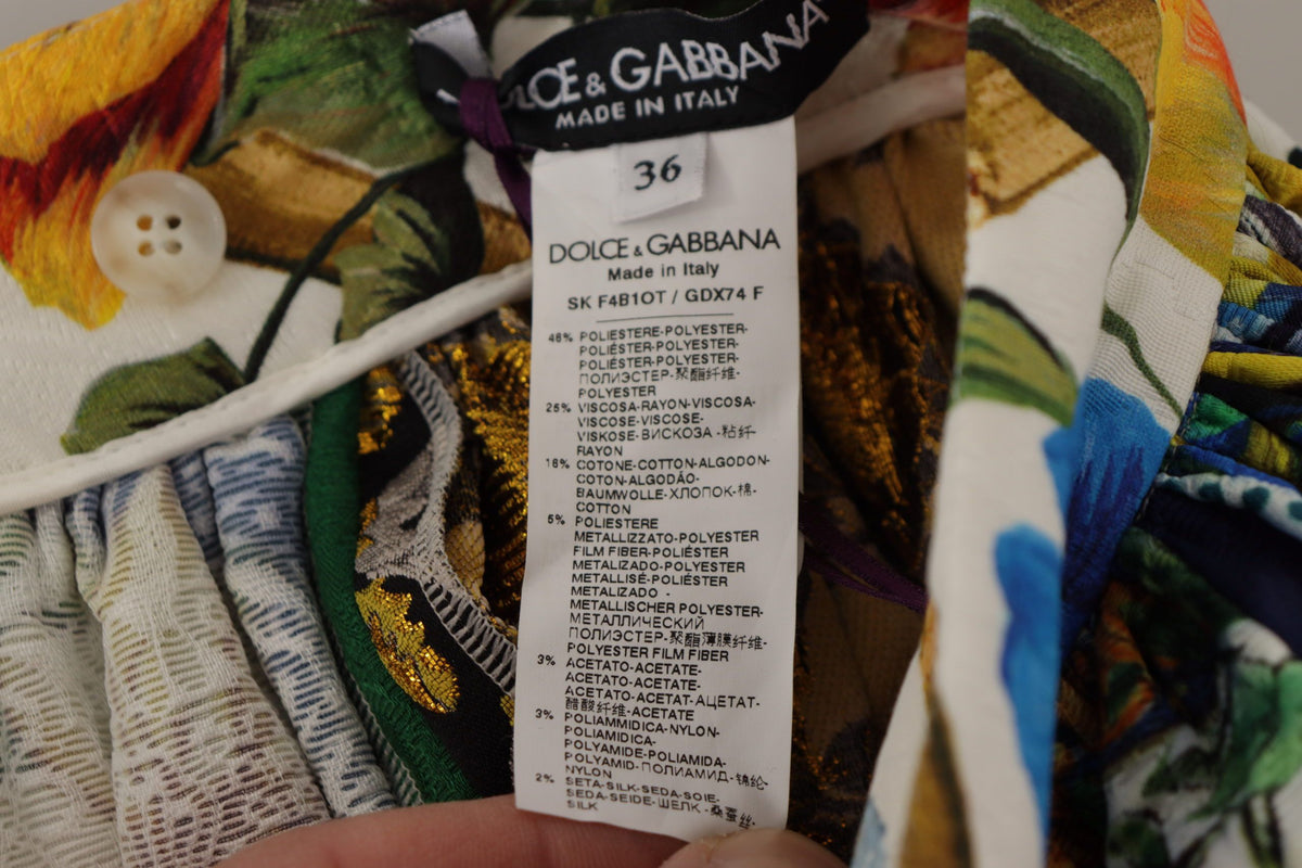 Dolce &amp; Gabbana Sicilian-patterned high-waisted maxi skirt