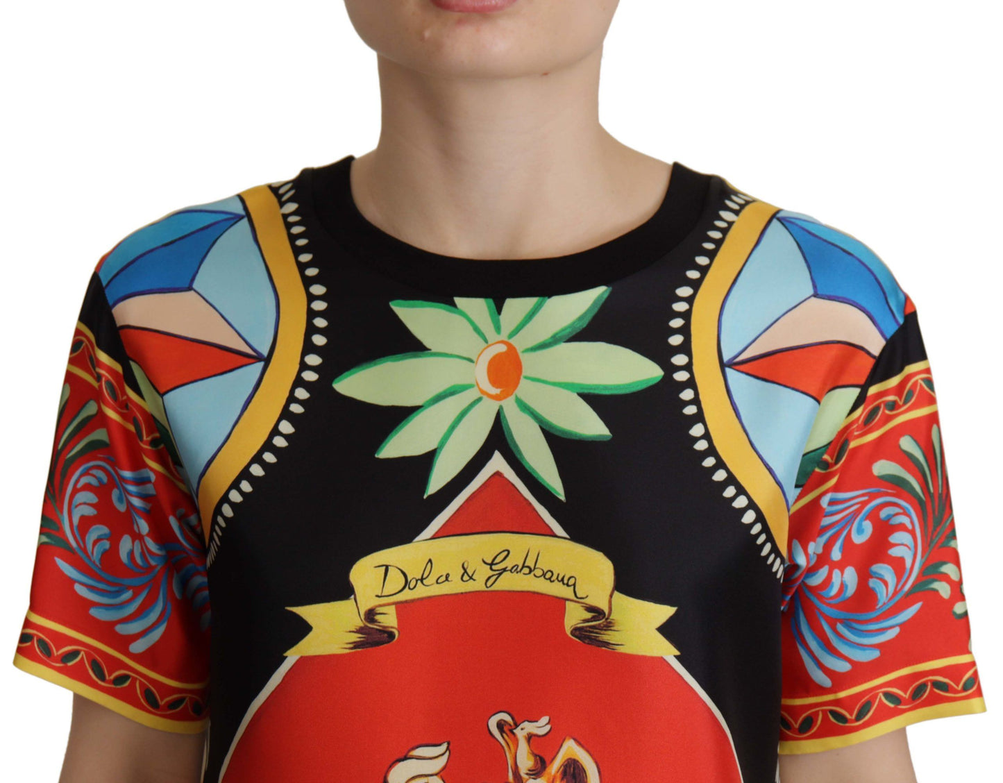 Dolce &amp; Gabbana Glamorous monivärinen silkkitoppi