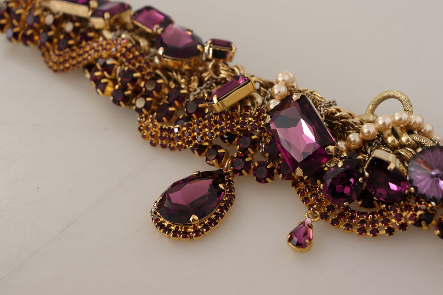 Dolce &amp; Gabbana Gold-colored statement necklace with Sicilian glitter effect