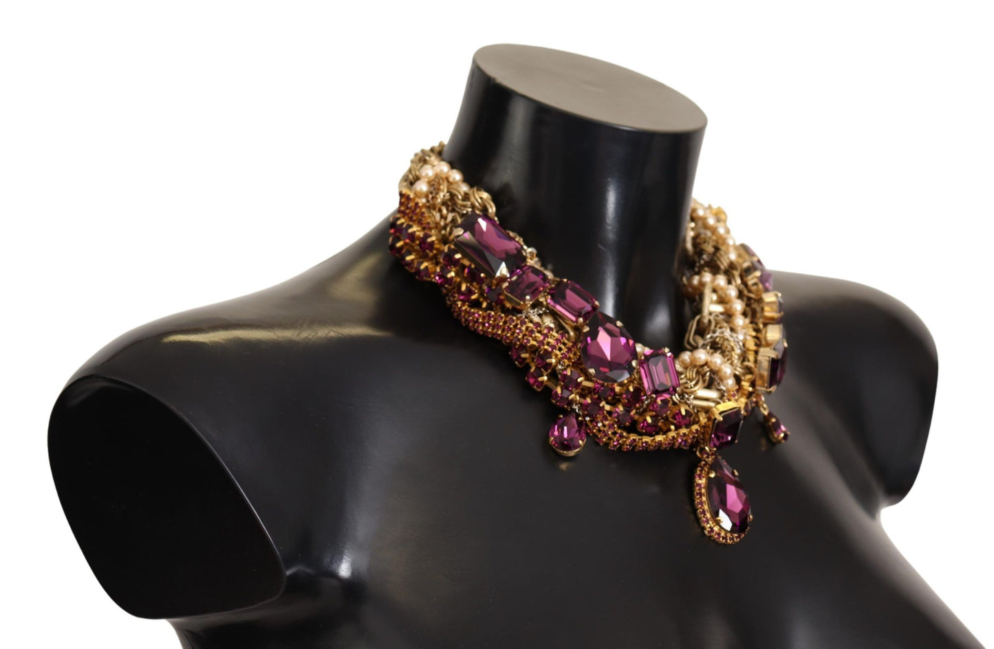 Dolce &amp; Gabbana Gold-colored statement necklace with Sicilian glitter effect