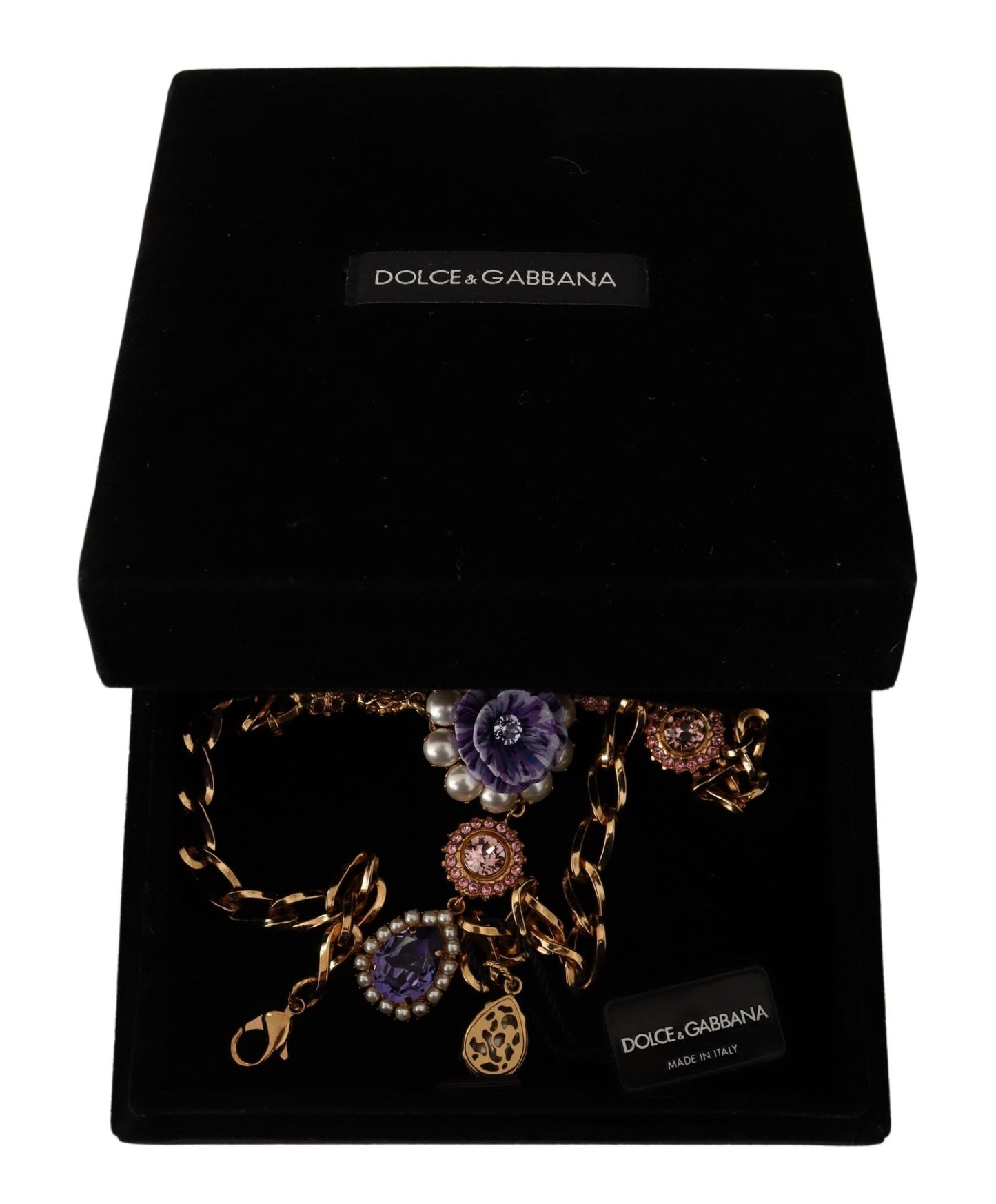 Dolce &amp; Gabbana Elegant floral crystal necklace