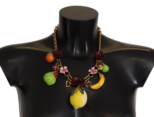 Dolce &amp; Gabbana Chic Gold Statement Sicily Fruit Necklace