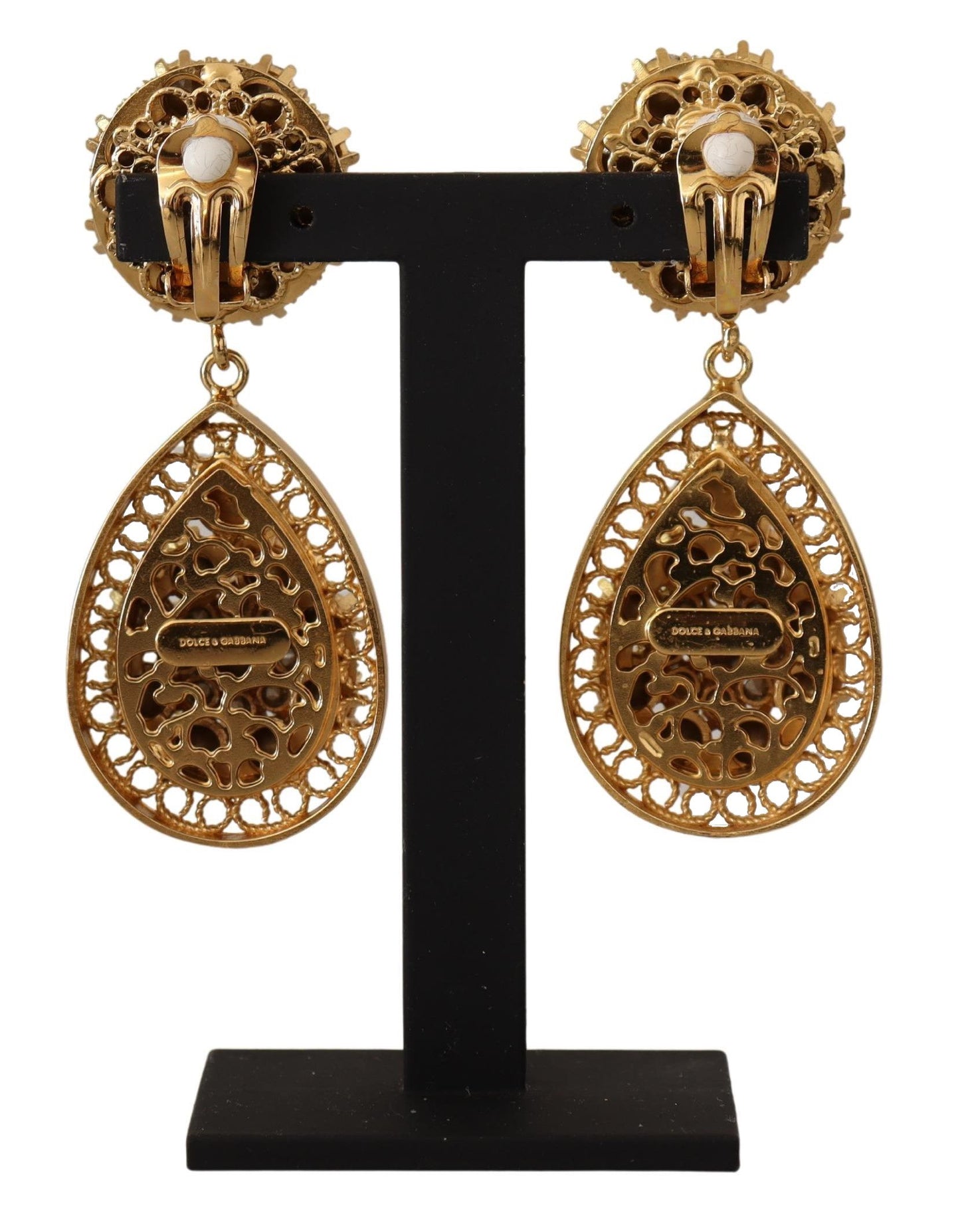 Dolce &amp; Gabbana Baroque Multicolor Crystal Earrings