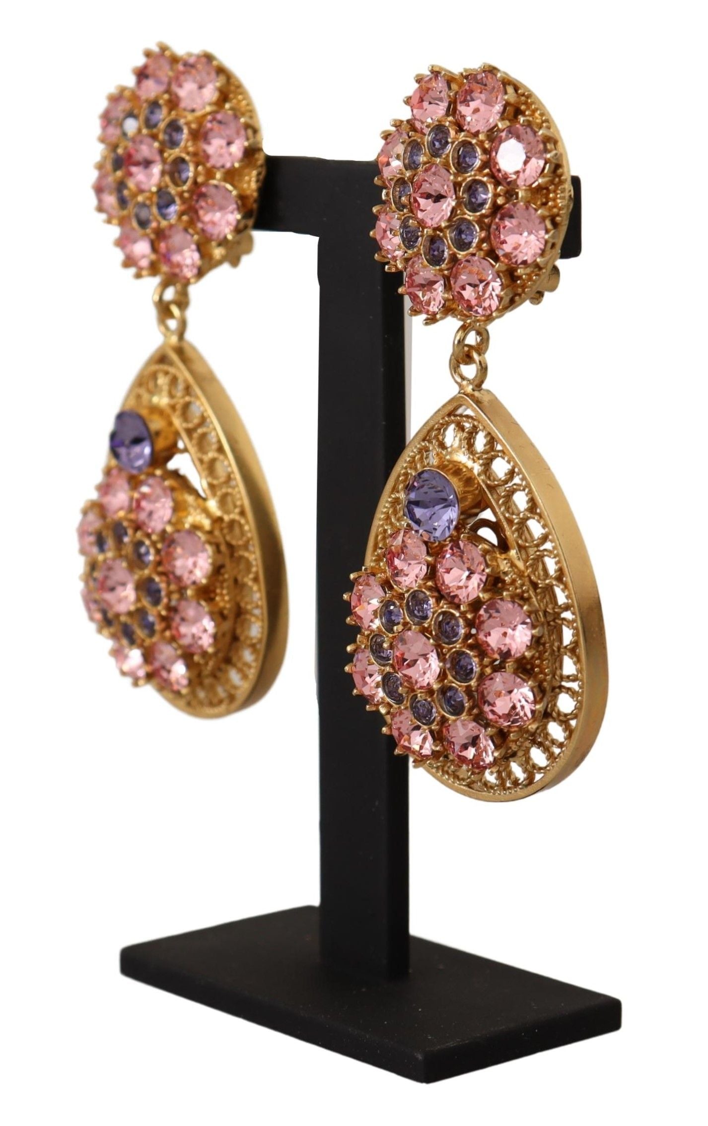 Dolce &amp; Gabbana Baroque Multicolor Crystal Earrings