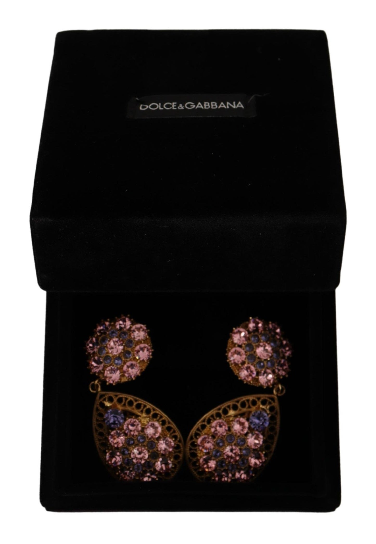 Dolce &amp; Gabbana Baroque Multicolor Crystal Earrings