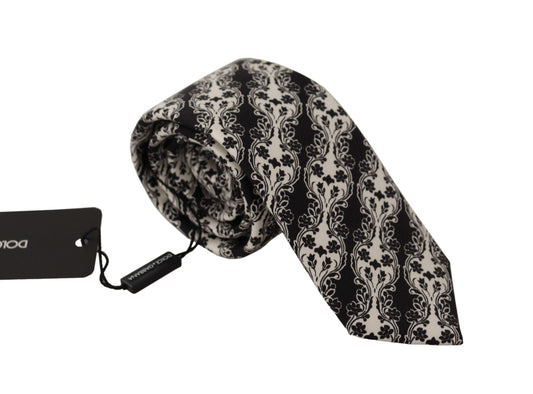 Dolce &amp; Gabbana Elegant silk bow tie with floral print