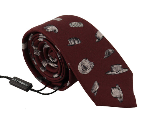 Dolce &amp; Gabbana Maroon Elegance Silk Tie