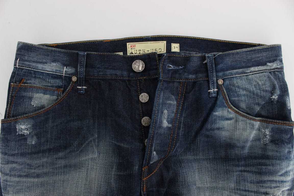 Kahdeksan aitoa Regular Fit Blue Wash -farkkua