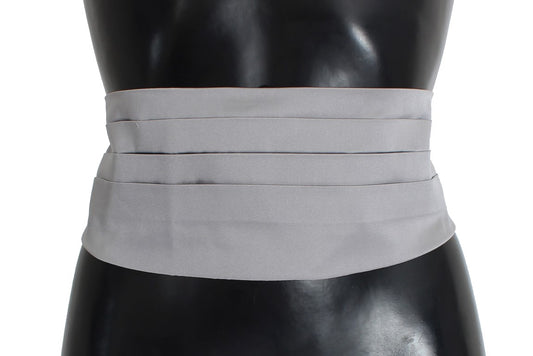 Dolce &amp; Gabbana Elegant cummerbund in grey silk