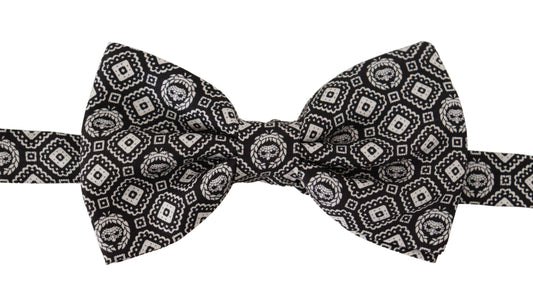 Dolce &amp; Gabbana Elegant Black Silk Bow Tie