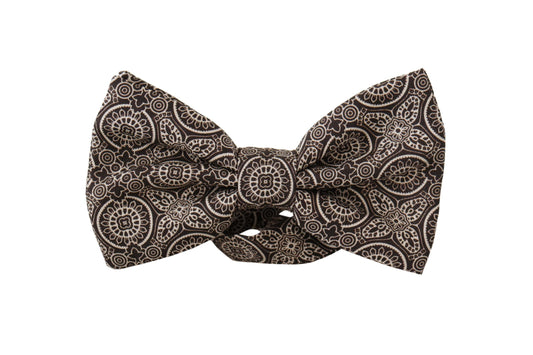 Dolce &amp; Gabbana Elegant Silk Bow Tie Black and White