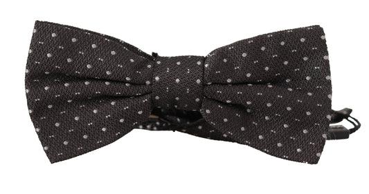 Dolce &amp; Gabbana Elegant Polka Dot Silk Bow Tie