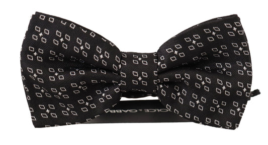 Dolce &amp; Gabbana Elegant Polka Dot Silk Bow Tie