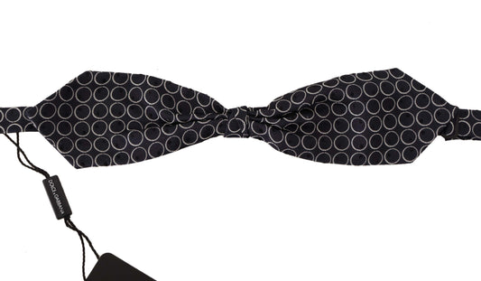 Dolce &amp; Gabbana Elegant Silk Bow Tie in Black and White