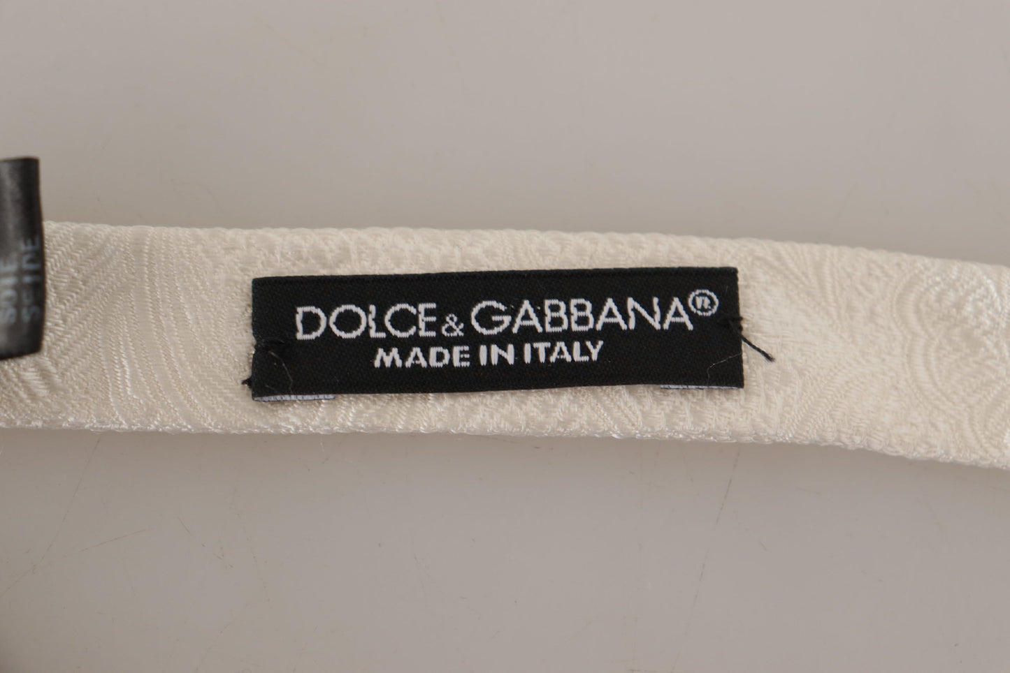 Dolce &amp; Gabbana Tyylikäs valkoinen silkkirusetti