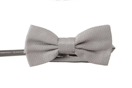 Dolce &amp; Gabbana Chic gray silk bow tie