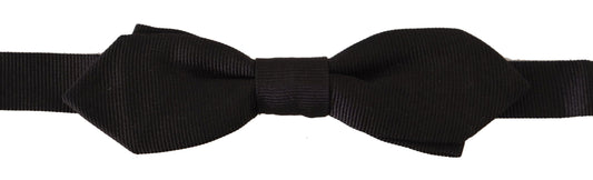 Dolce &amp; Gabbana Elegant Black Silk Bow Tie