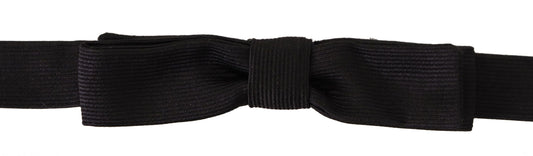 Dolce &amp; Gabbana Elegant Black Silk Bow Tie