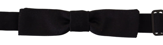 Dolce &amp; Gabbana Elegant Black Silk Bow Tie