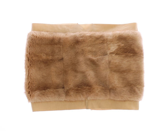 Dolce &amp; Gabbana Exclusive Beige MINK Fur Scarf Wrap