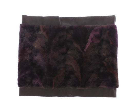 Dolce &amp; Gabbana Hieno violetti MINK Fur huivikääre