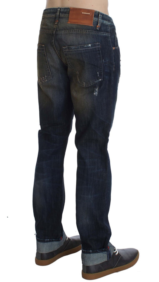 Acht Elegante Straight Fit Denim-Jeans für Männer