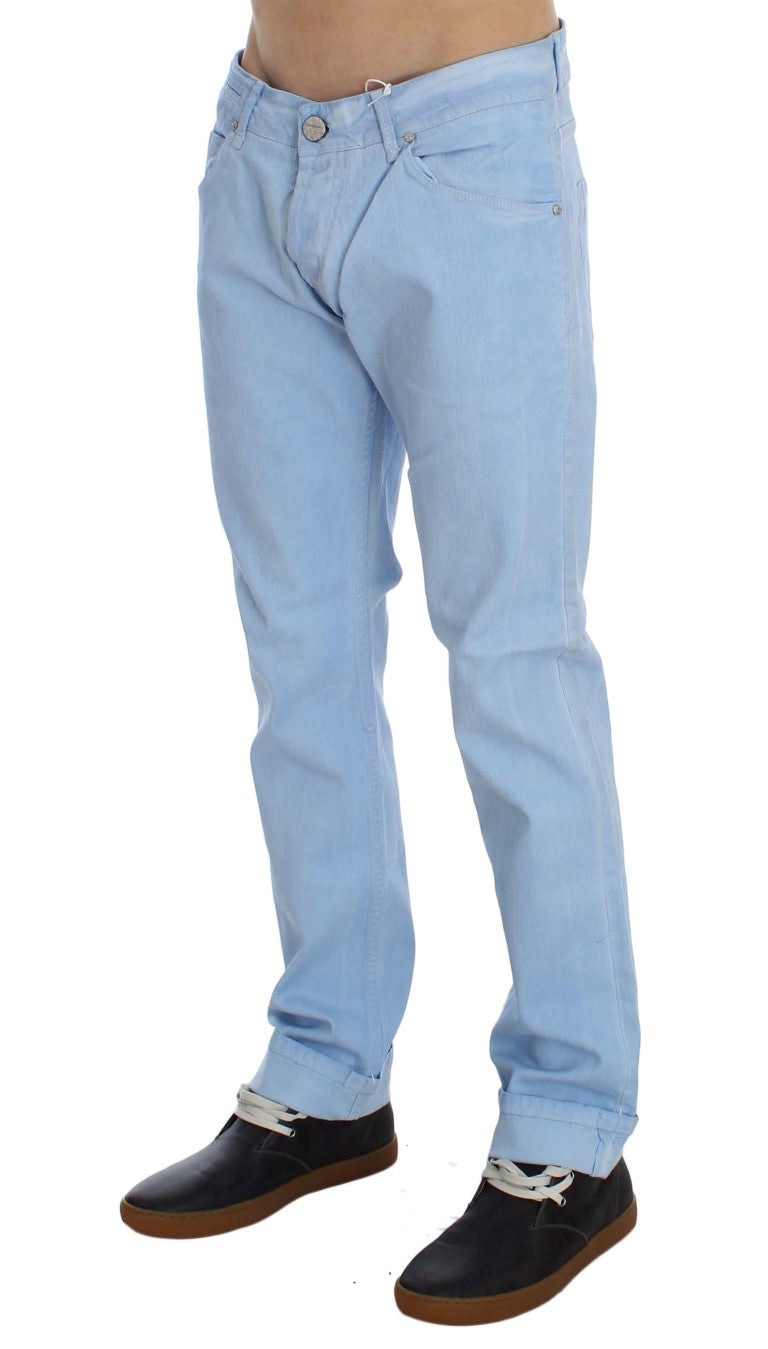 Eight elegant men's jeans with low waist and regular fit