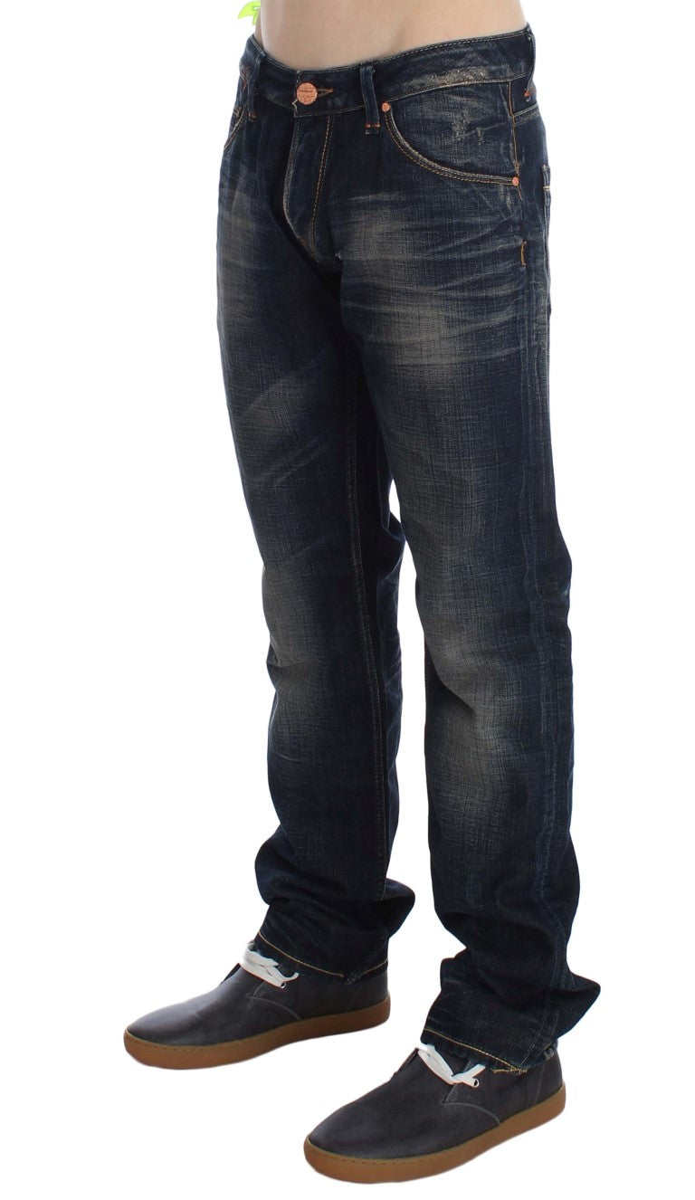 Eight Elegant Straight Fit Men's Jeans with Low Waist