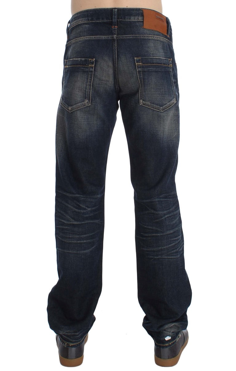 Eight Elegant Straight Fit Men's Jeans with Low Waist