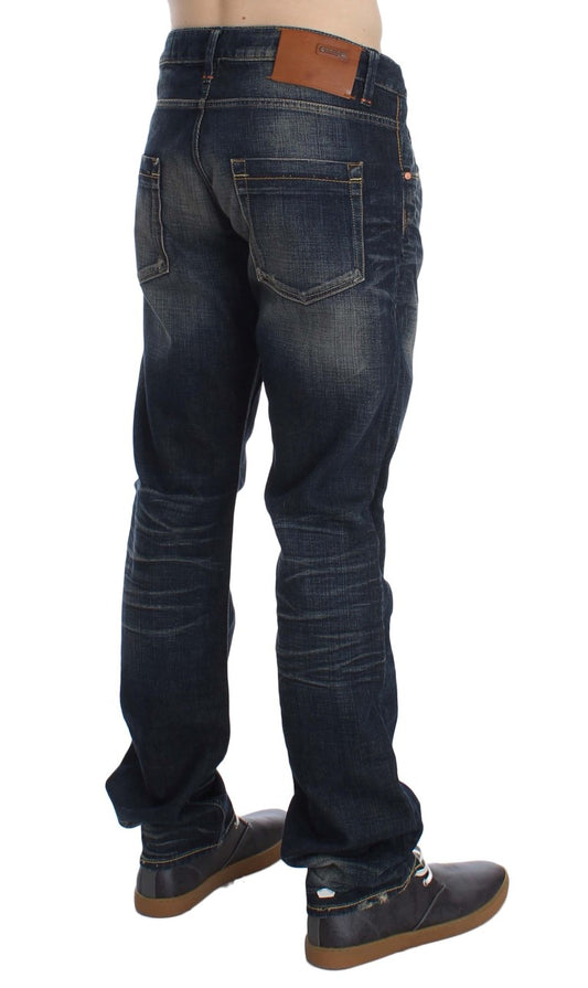 Eight Elegant Straight Fit Men's Jeans with Low Waist