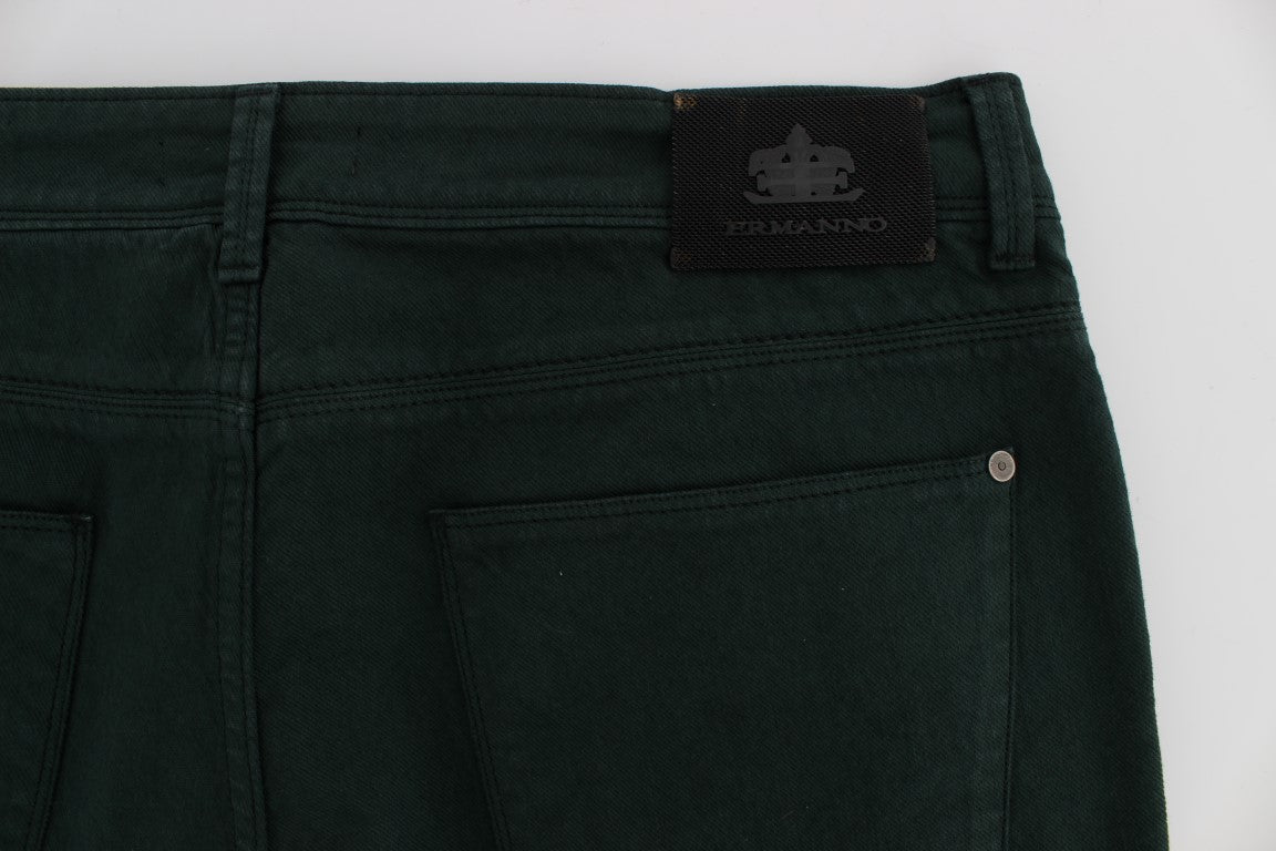 Ermanno Scervino Chic green straight cut jeans