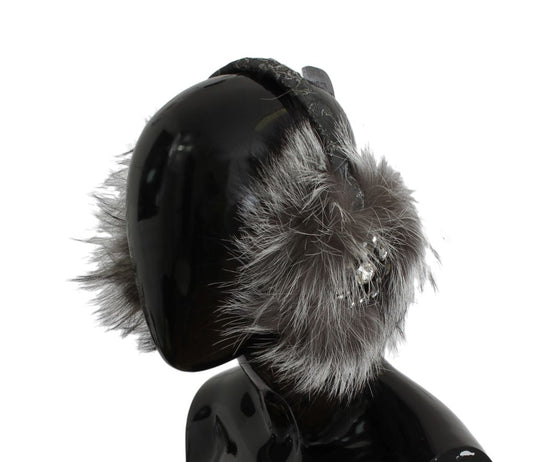 Dolce &amp; Gabbana Elegant fur and crystal earmuffs