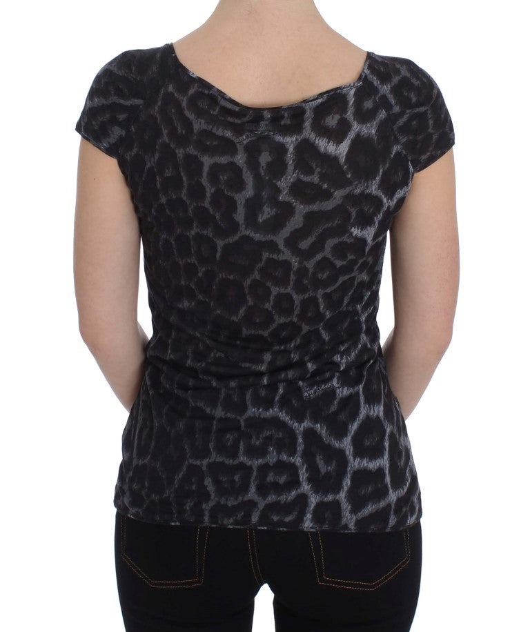 Schickes Leoparden Modal Top von Cavalli