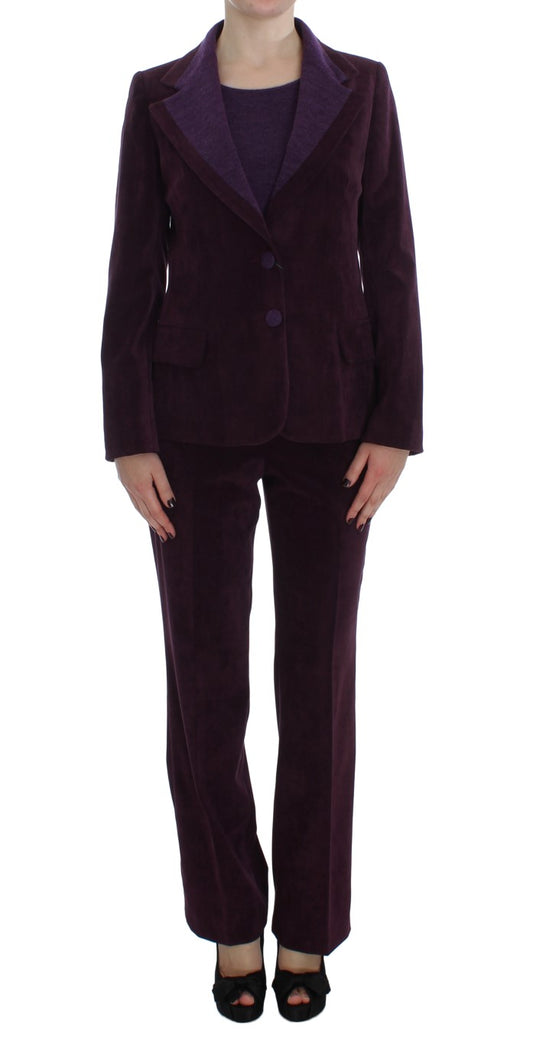 BENCIVENGA Elegant three-piece suit in purple wool blend