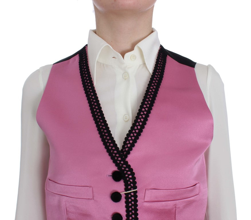 Dolce &amp; Gabbana Silk-Cotton Blend Torero Inspired Vest