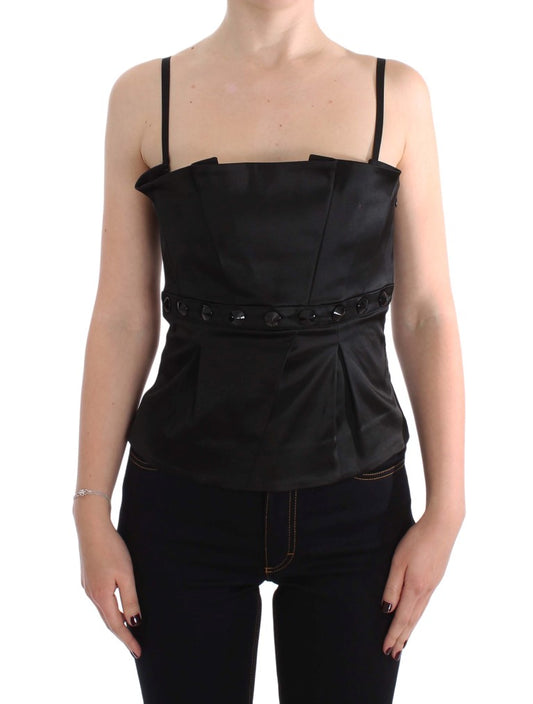 Exte Elegantes schwarzes Abend-Cami-Top