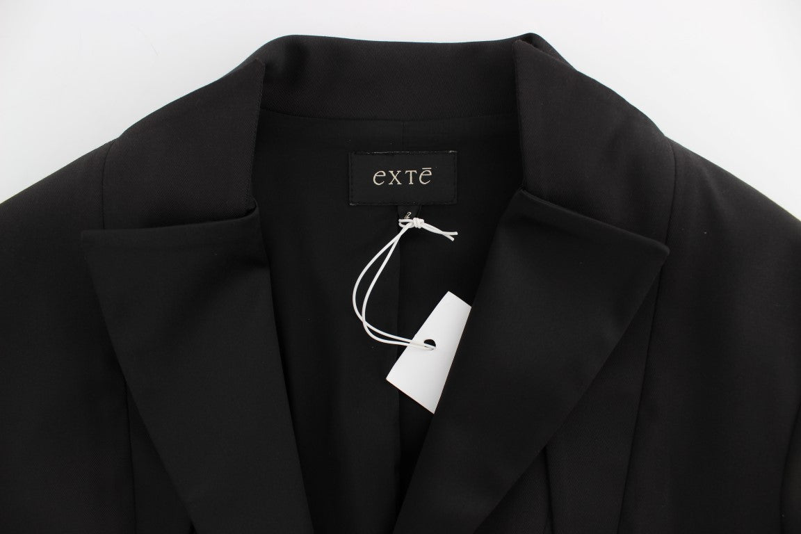 Exte Elegant black stretch blazer jacket