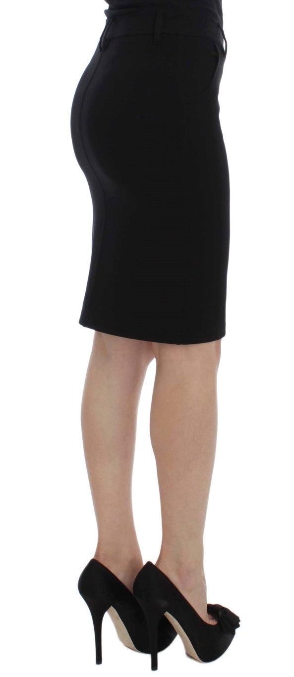 PLEIN SUD Elegant black pencil skirt for a chic look