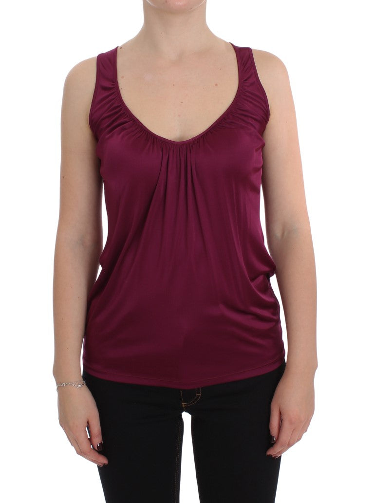 PLEIN SUD Elegante lila Rayon Cami Bluse