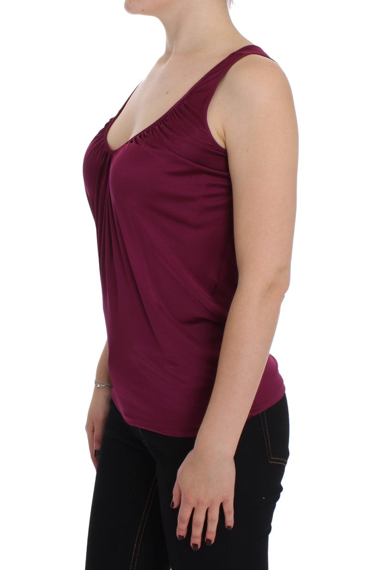 PLEIN SUD Elegante lila Rayon Cami Bluse