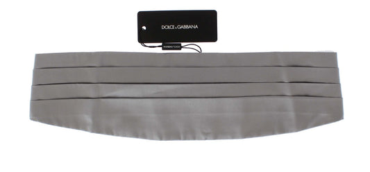 Dolce &amp; Gabbana Elegant cummerbund made of silver silk